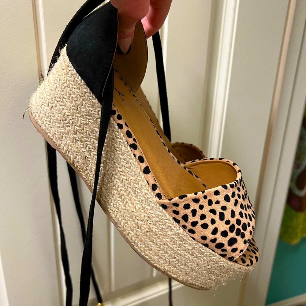 Qupid lace up espadrilles